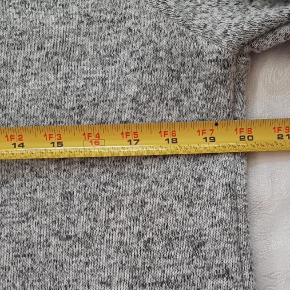 Idealogy White, Dark And Light Grays Cowl Neck Shirt Fleece Lined Women's Sz L - Picture 12 of 14